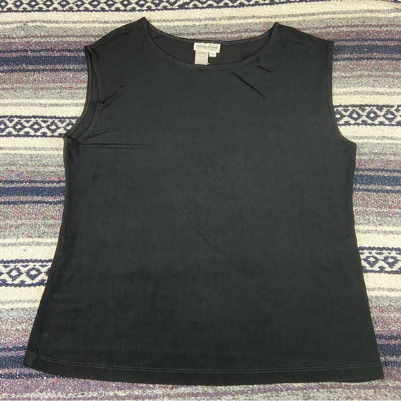 Coldwater Creek Tops - 3/$12 Coldwater Creek Black Sleeveless Shirt Tank Top Shell Large L Blouse